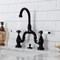 Kingston Brass Bridge Bathroom Faucet with Brass Pop-Up, Oil Rubbed Bronze KS7995PL - alternate 2